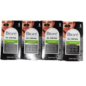 4-Pack Bioré Men’s Charcoal Deep Cleansing Pore Nose Strips - 6ct (each pack)